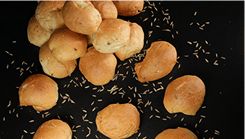 Pyramid of star-shaped pastries